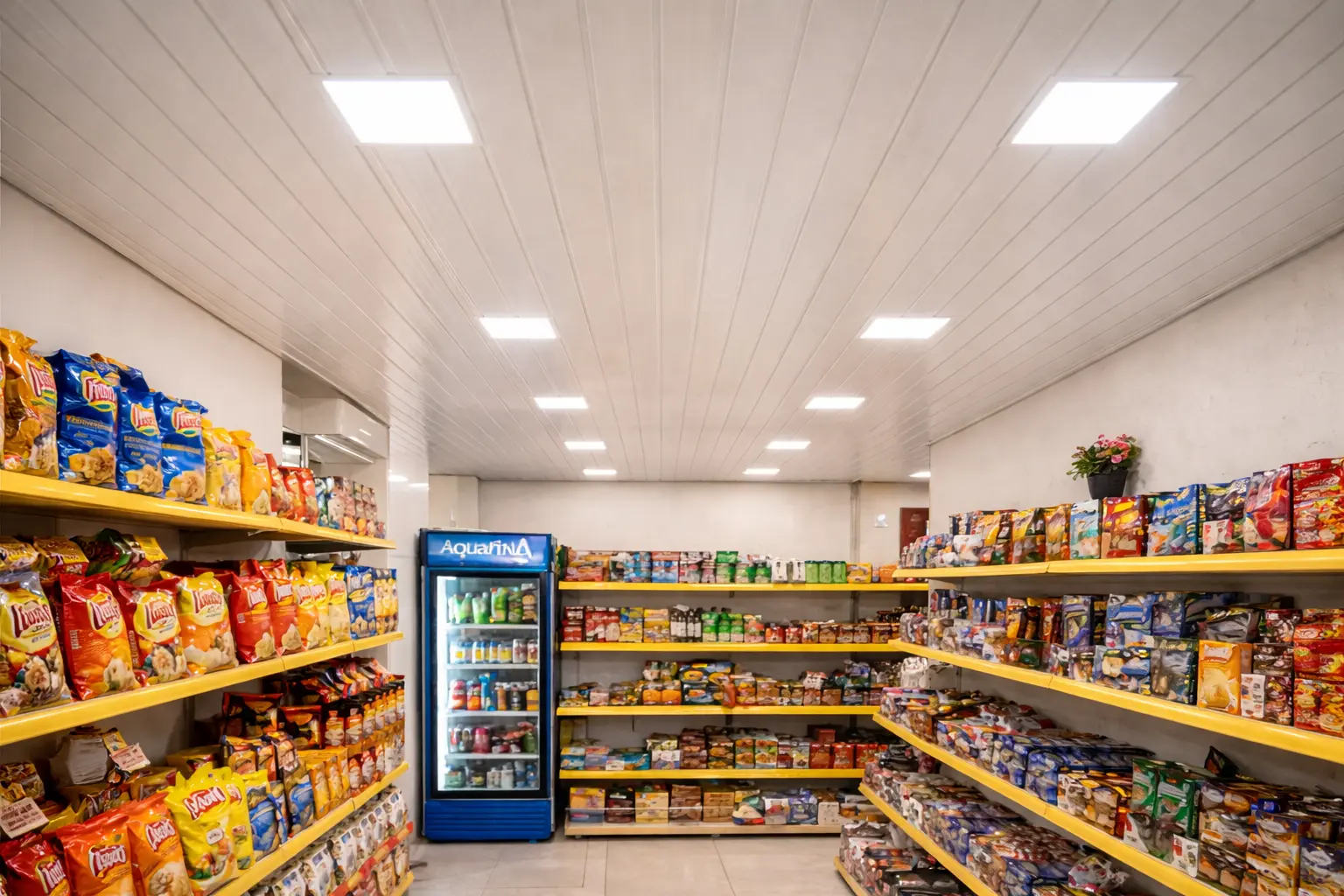 Finished PVC ceiling commercial shop